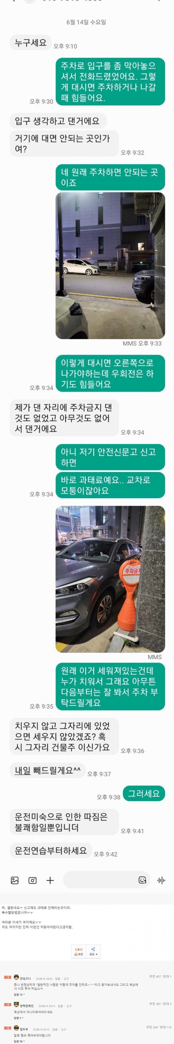 무개념 주차녀